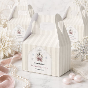 A Little Swan Winter Princess Baby Shower Favor Boxes