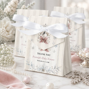 A Little Swan Winter Princess Baby Shower Favor Boxes