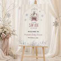 A Little Swan Winter Princess Baby Shower Welcome