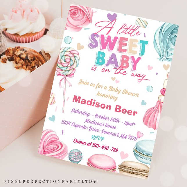 A Little Sweet Baby Is One The Way Party Invitation (Creator Uploaded)