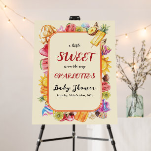 A Little Sweet Is On The Way Ice Cream Baby Shower Foam Board
