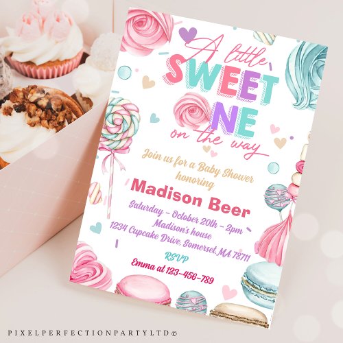 A Little Sweet One Is On The Way Party Invitation