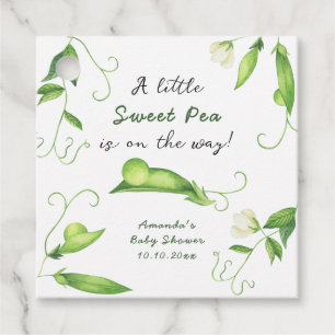 A Little Sweet Pea Is On The Way Baby Shower Favor Tags