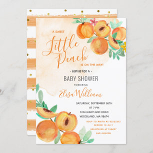 A Little Sweet Peach is on the Way Baby Shower Invitation