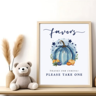 A Little Sweet Pumpkin Boy Baby Shower Favors Here Poster