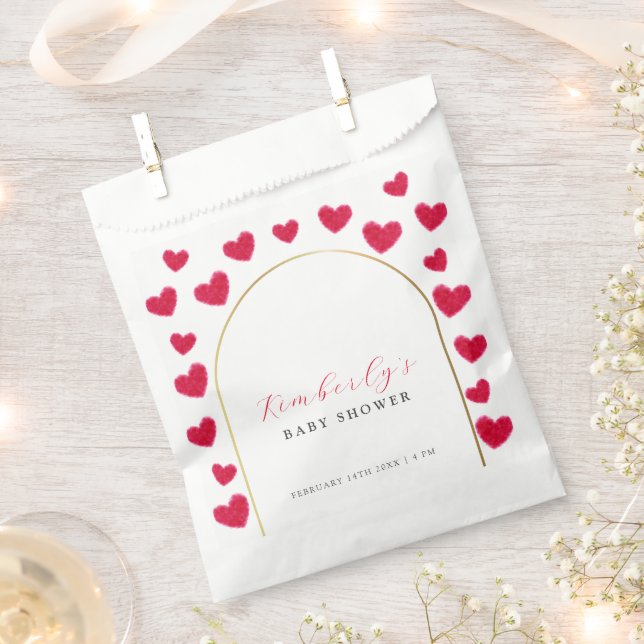 A Little Sweetheart Arch Valentines Baby Shower Favor Bag (Clipped)