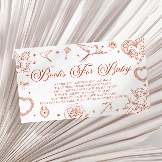 A Little Sweetheart Baby Shower Books For Baby Enclosure Card (Creator Uploaded)