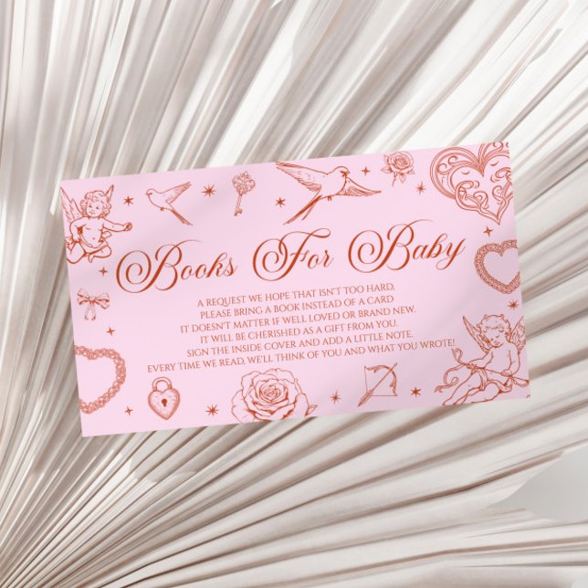 A Little Sweetheart Baby Shower Books For Baby Enclosure Card (Creator Uploaded)