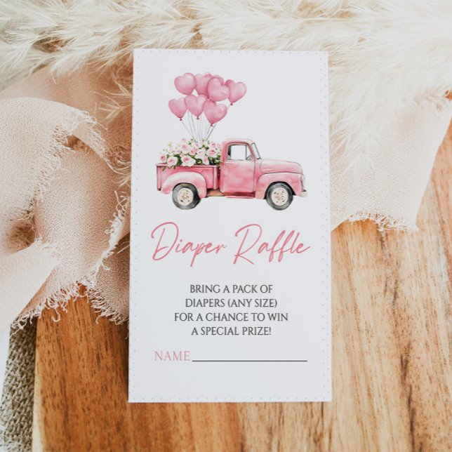 A Little Sweetheart Baby Shower Diaper Raffle Enclosure Card (Creator Uploaded)