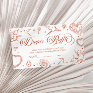A Little Sweetheart Baby Shower Diaper Raffle Enclosure Card
