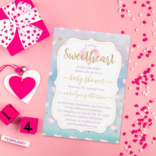 A Little Sweetheart Baby Shower Invitation