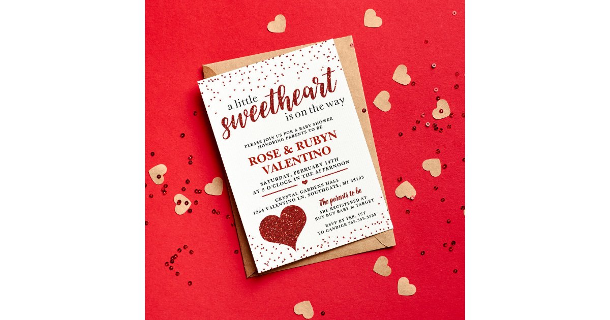 A Little Sweetheart Baby Shower Invitation | Zazzle