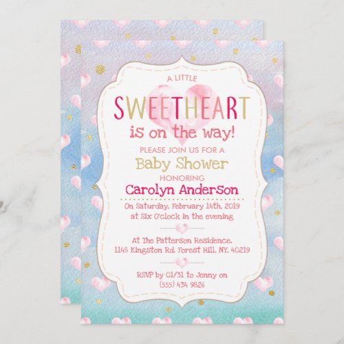 A Little Sweetheart Baby Shower Invitation