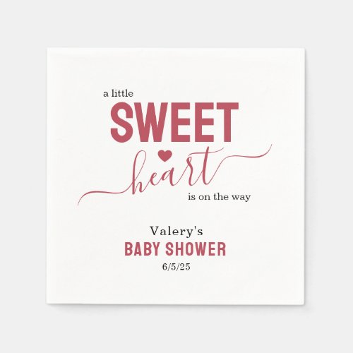 A little sweetheart Baby Shower Napkins