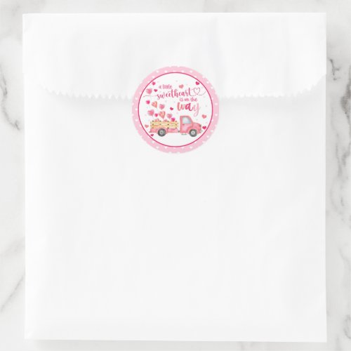 A Little Sweetheart Baby Shower Sticker