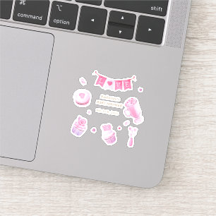 A Little Sweetheart Baby Shower Sticker