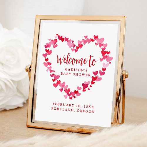 A Little Sweetheart Baby Shower Welcome Sign