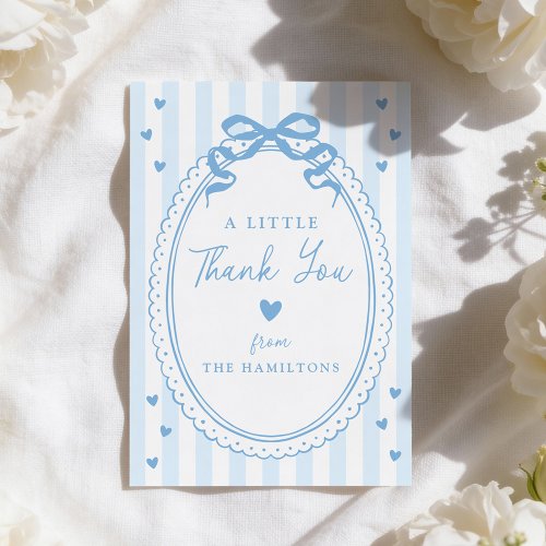 A Little Sweetheart Blue Bow Baby Shower