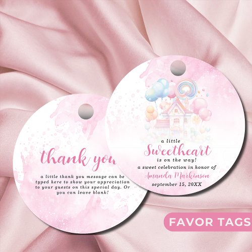 A Little Sweetheart Candy Baby Shower Favor Tags