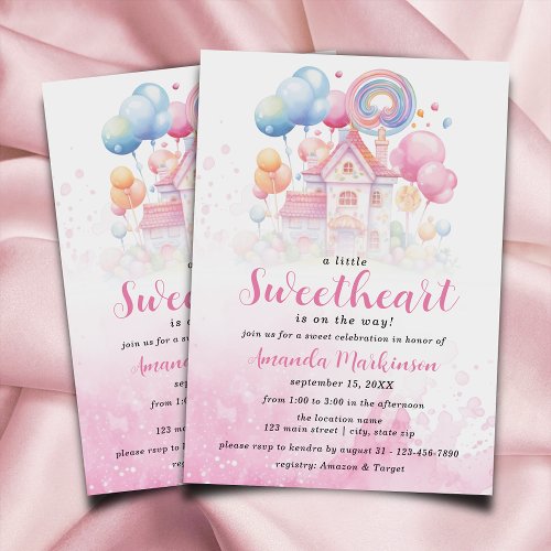 A Little Sweetheart Candy Baby Shower Invitation