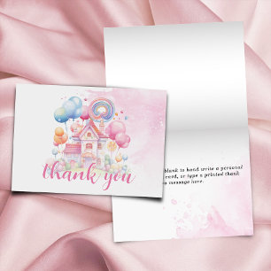 A Little Sweetheart Candy Baby Shower Letterpress Thank You Card