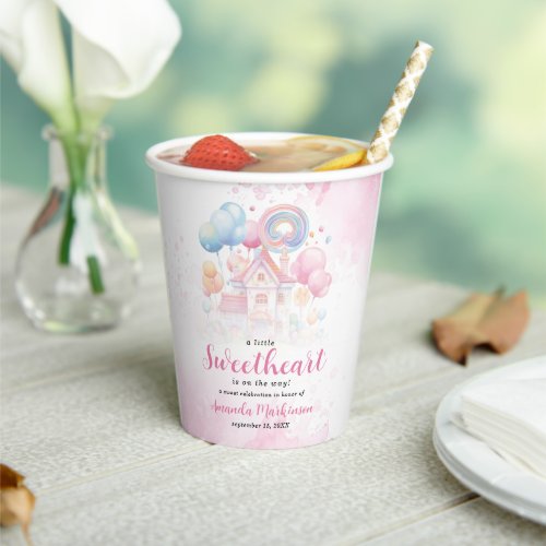 A Little Sweetheart Candy Baby Shower Paper cup