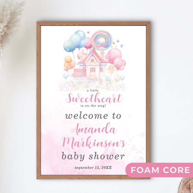 A Little Sweetheart Candy Baby Shower Welcome Foam Board (Creator Uploaded)