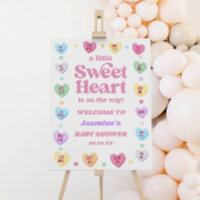 A Little Sweetheart Candy Baby Shower Welcome Sign