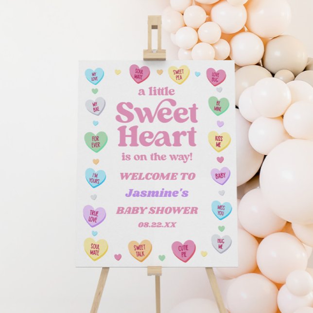A Little Sweetheart Candy Baby Shower Welcome Sign (Creator Uploaded)