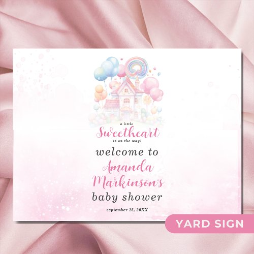 A Little Sweetheart Candy Baby Shower Welcome Sign