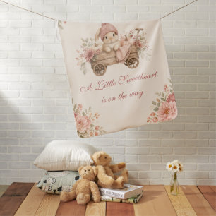 A Little Sweetheart Fall Bunny Baby Blanket