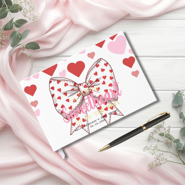 A Little Sweetheart Is on the Way baby shower Foil Guest Book (A Little Sweetheart Is on the Way baby shower Foil Guest Book)