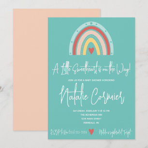 A Little Sweetheart is on the Way! Baby Shower In Invitation