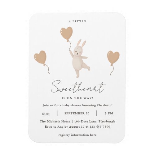 A Little Sweetheart is on the Way Baby Shower Magnet