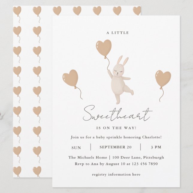 A Little Sweetheart is on the Way Baby Sprinkle (Front/Back)