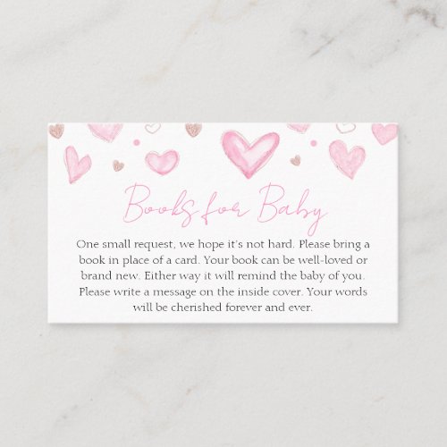 A little Sweetheart is on the Way Books for Baby Business Card