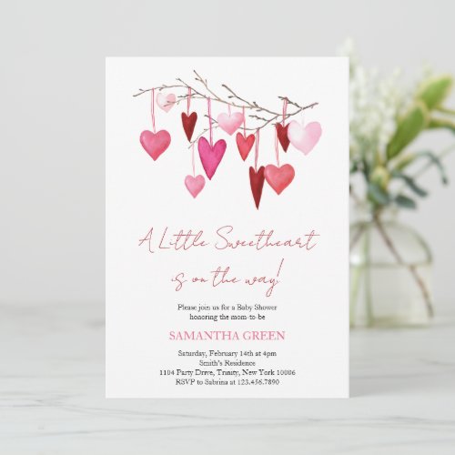 A little Sweetheart is on the Way Invitation