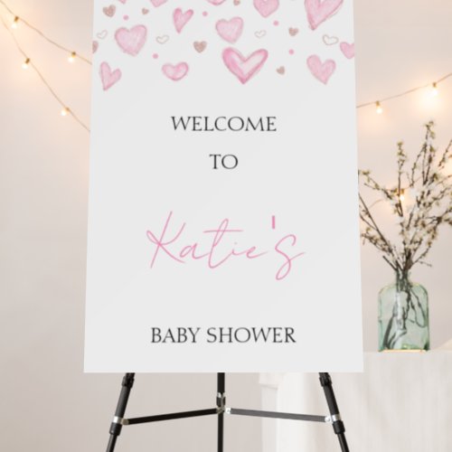 A little Sweetheart is on the Way Welcome Sign