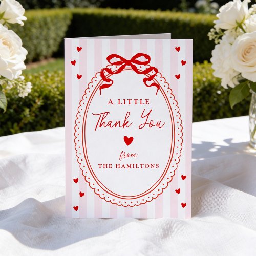 A Little Sweetheart Pink and Red Bow Baby Shower