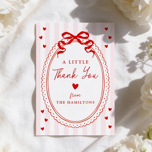 A Little Sweetheart Pink and Red Bow Baby Shower