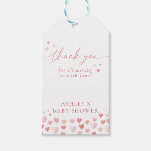 A Little Sweetheart, Pink Girl Baby Shower Gift Tags