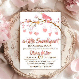A Little Sweetheart Valentine Baby Shower Invitation