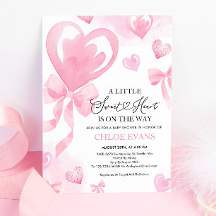 A Little Sweetheart Valentine Baby Shower Invitation