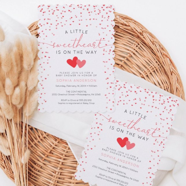 A Little Sweetheart Valentine Baby Shower Invite (Creator Uploaded)