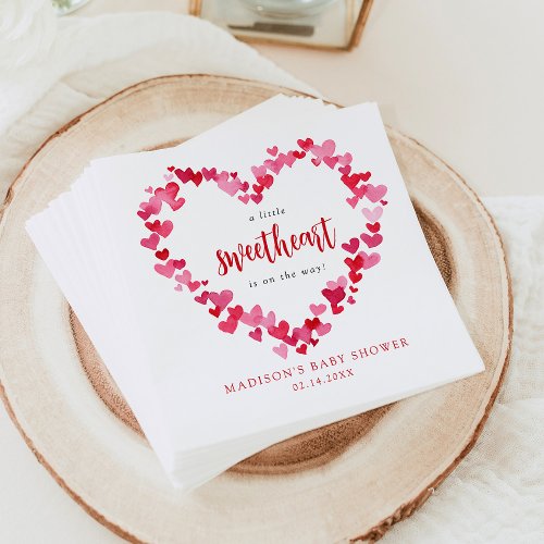 A Little Sweetheart Valentine Baby Shower Napkins