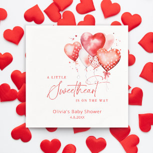 A Little Sweetheart Valentine Baby Shower Napkins