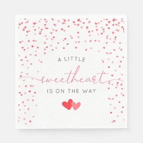 A Little Sweetheart Valentine Baby Shower Napkins