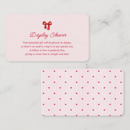 A Little Sweetheart Valentine Coquette Baby Shower Enclosure Card