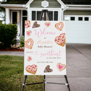 A little sweetheart valentine donuts baby shower foam board
