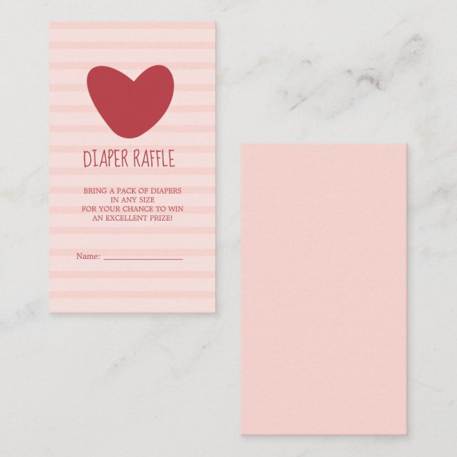 A little sweetheart valentine hearts baby shower  enclosure card (Front/Back)